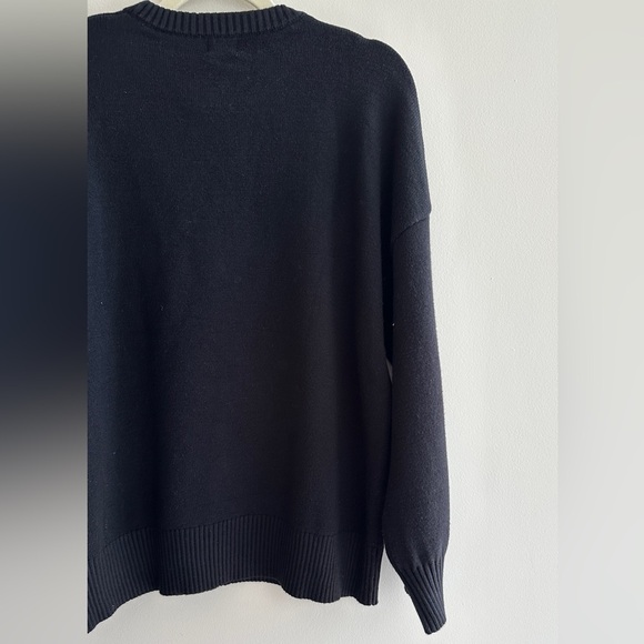 Cotton On Lux Crew Pullover Sweater, Black, Size Medium, NWT - Picture 15 of 16